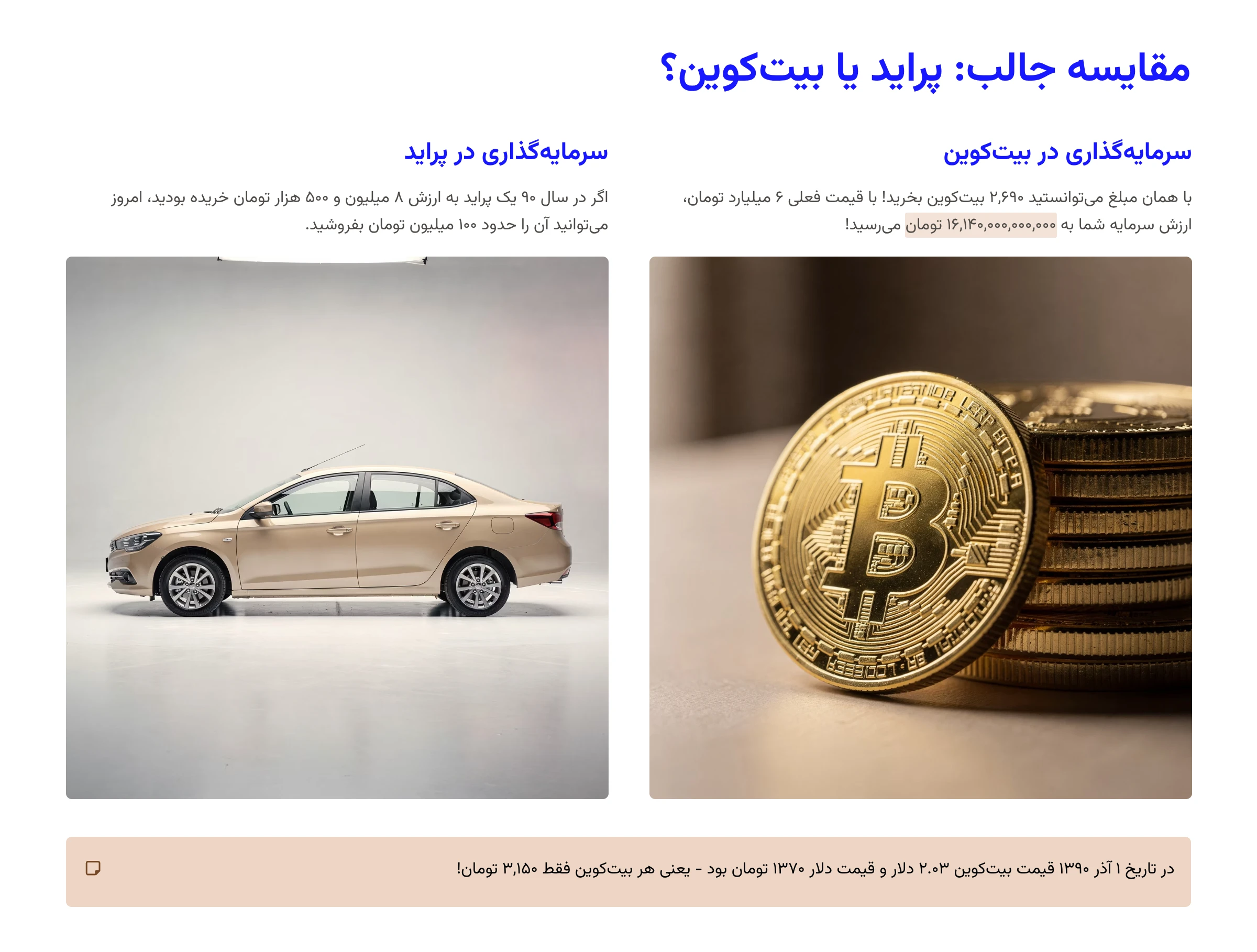 رابطه پراید و بیت کوین