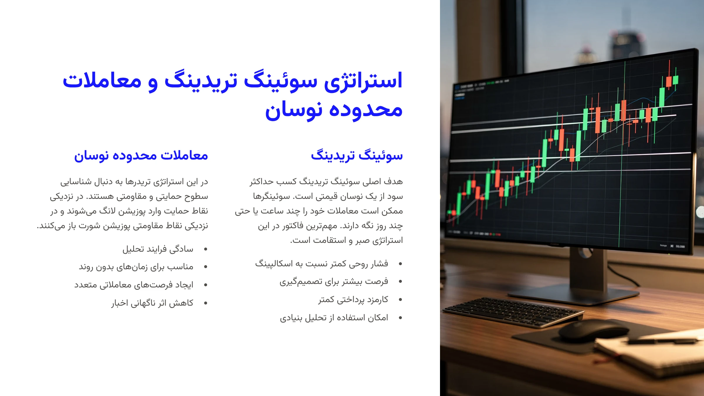 استراتژی سوئینگ تریدینگ و معاملات محدوده نوسان