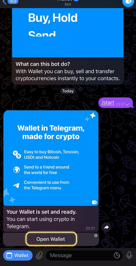 آموزش گام‌به‌گام راه‌اندازی کیف پول تلگرام