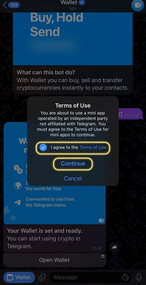 آموزش گام‌به‌گام راه‌اندازی کیف پول تلگرام