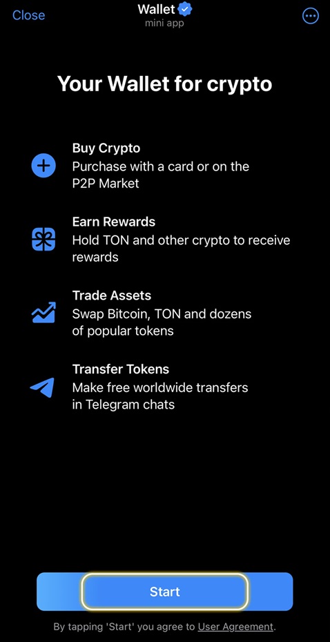 آموزش گام‌به‌گام راه‌اندازی کیف پول تلگرام