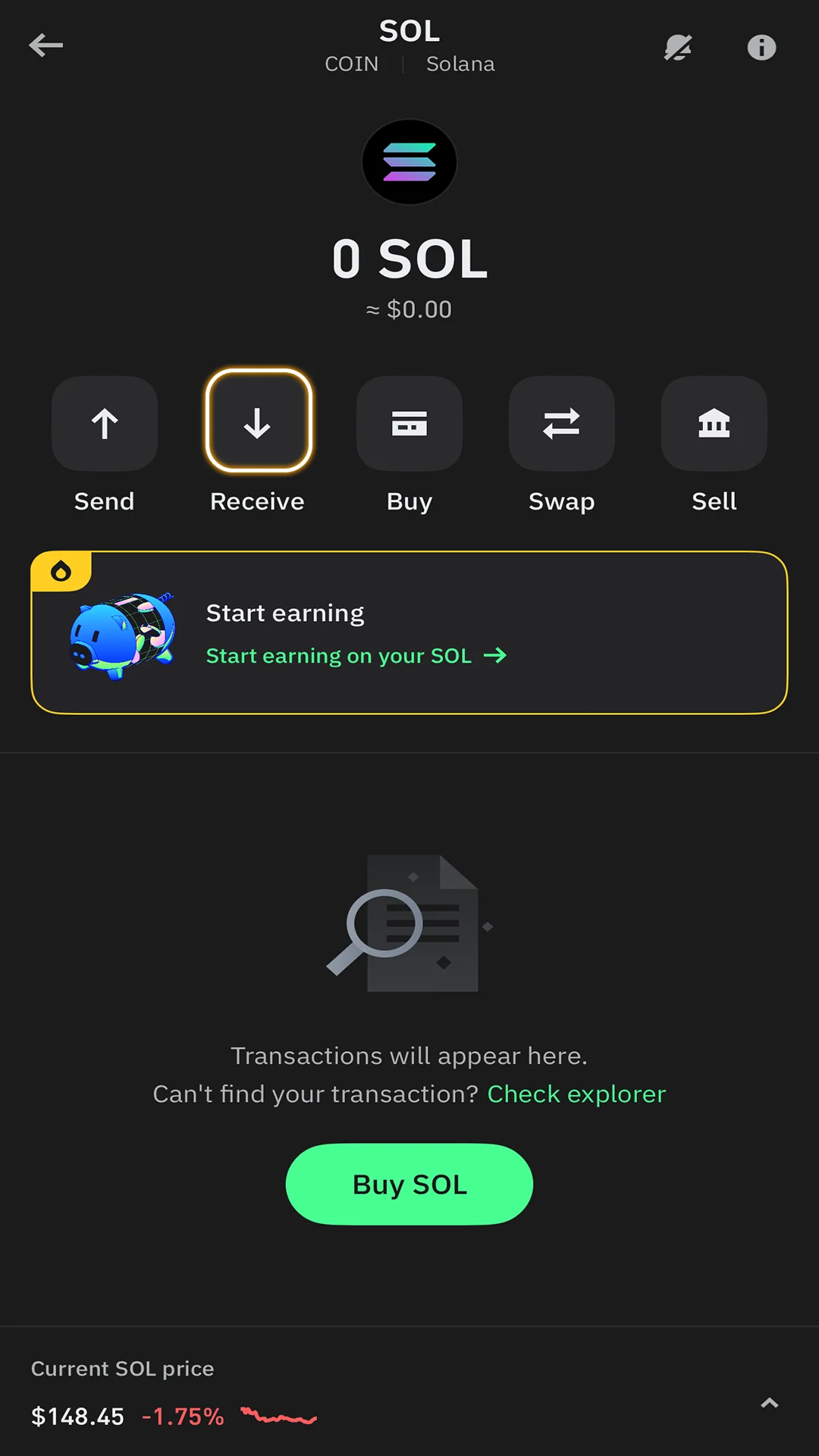 خرید و فروش سولانا در تراست ولت