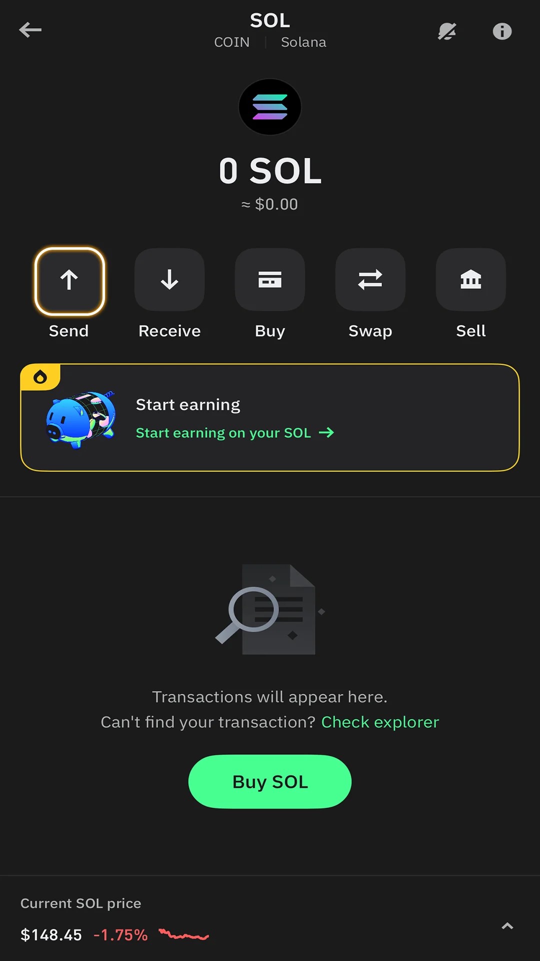 خرید و فروش سولانا در تراست ولت