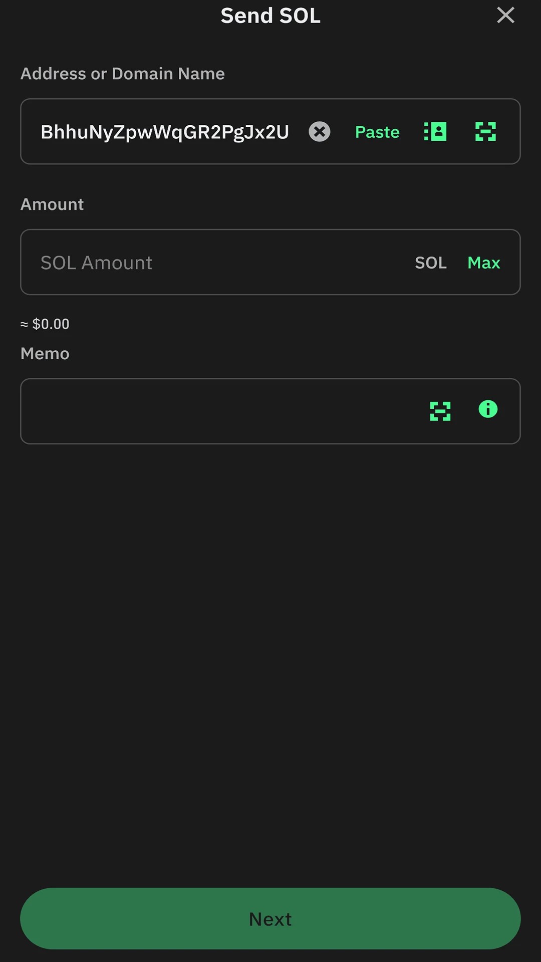 خرید و فروش سولانا در تراست ولت