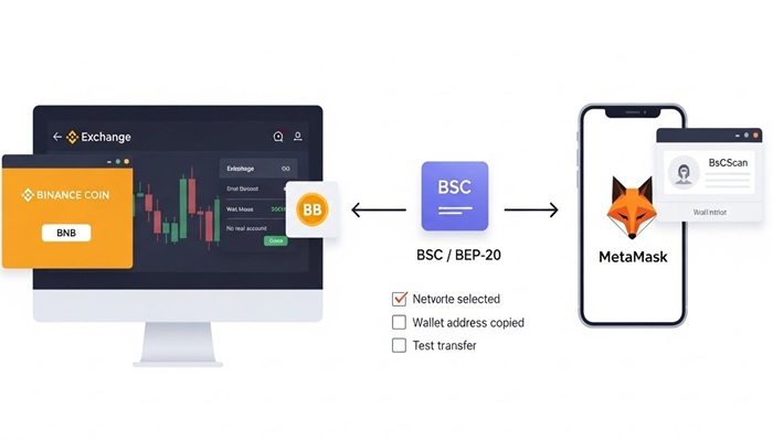 آموزش انتقال بایننس کوین به متامسک